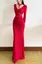 Red Choker Neck Lace Maxi Dress