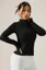 Black High Neck Zipper Jacket
