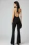 Black Plunge Neck Bootcut Jumpsuit
