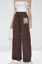 Brown Typography Mid Rise Pants