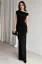 Black One Shoulder Ruched Maxi Dress