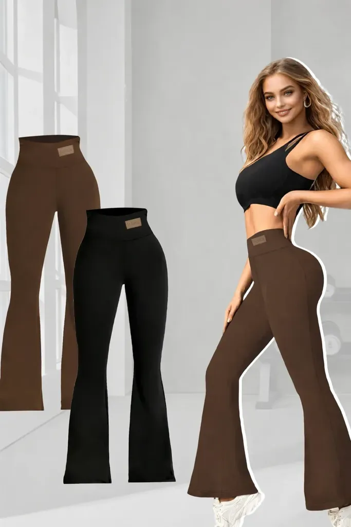 Multicolour Set Of 2 Bootcut Leggings - Image 1