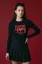 Black Typography Crew Neck T-Shirt