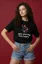 Black Graphic Print Crew Neck T-Shirt
