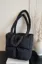 Black Padded Solid Tote Bag
