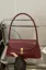 Burgundy Flap Shoulder Bag