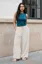 White Mid Rise Drawstring Pants