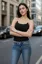 Black Solid Scoop Neck Top