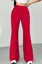 Red Solid High Rise Bootcut Pants