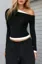 Black One-Shoulder Crop Top