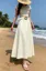 Off White High Rise Midi Skirt