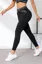 Black Solid Mid Rise Leggings