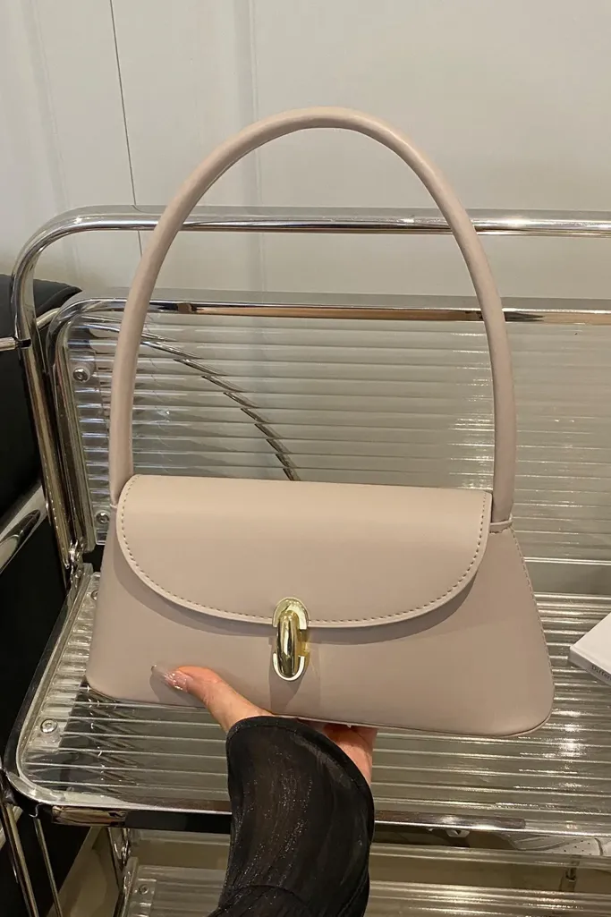 Brown Solid Chic Shoulder Bag - Image 1