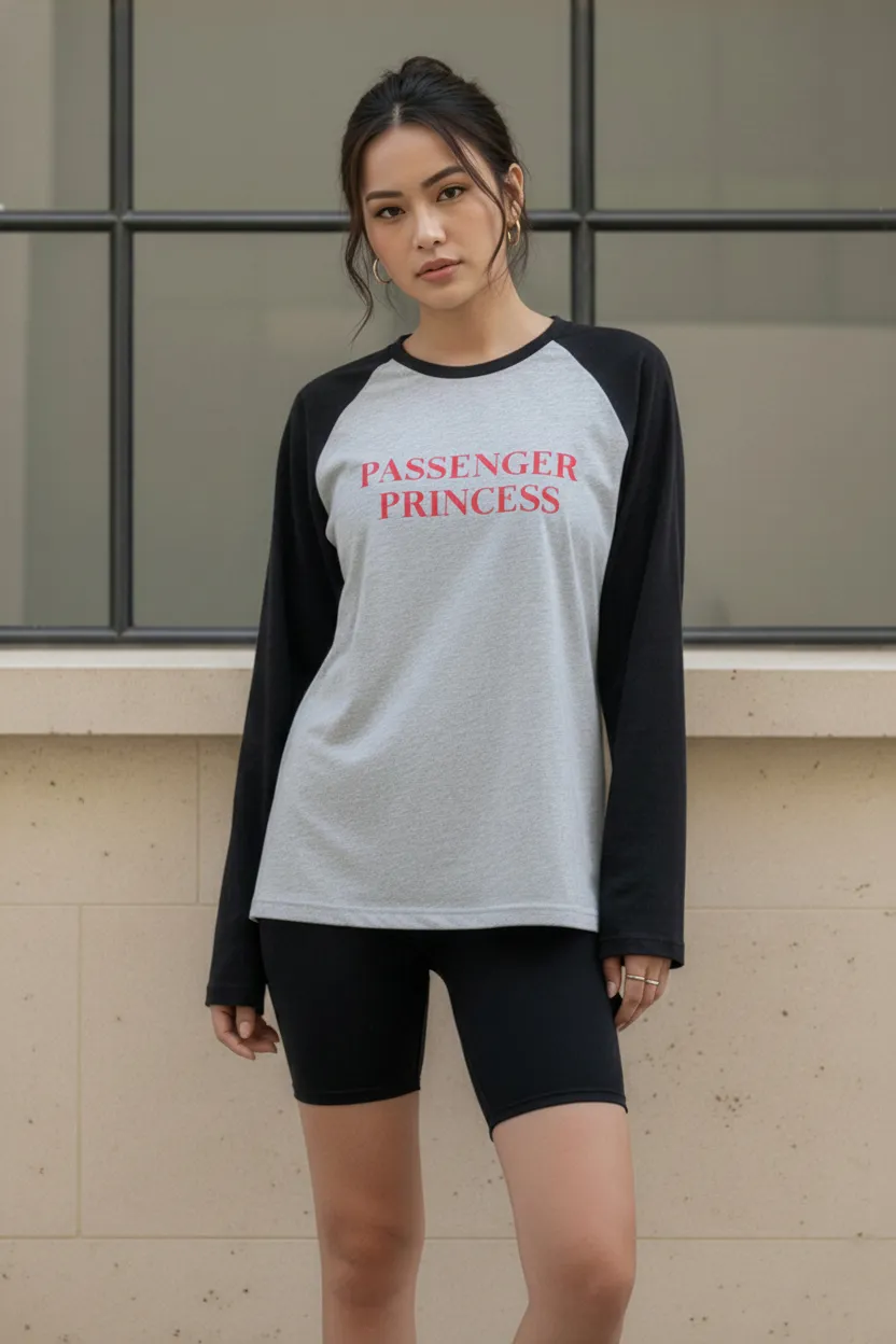 Graphic Printed Contrast Sleeves Tshirt - Image 1