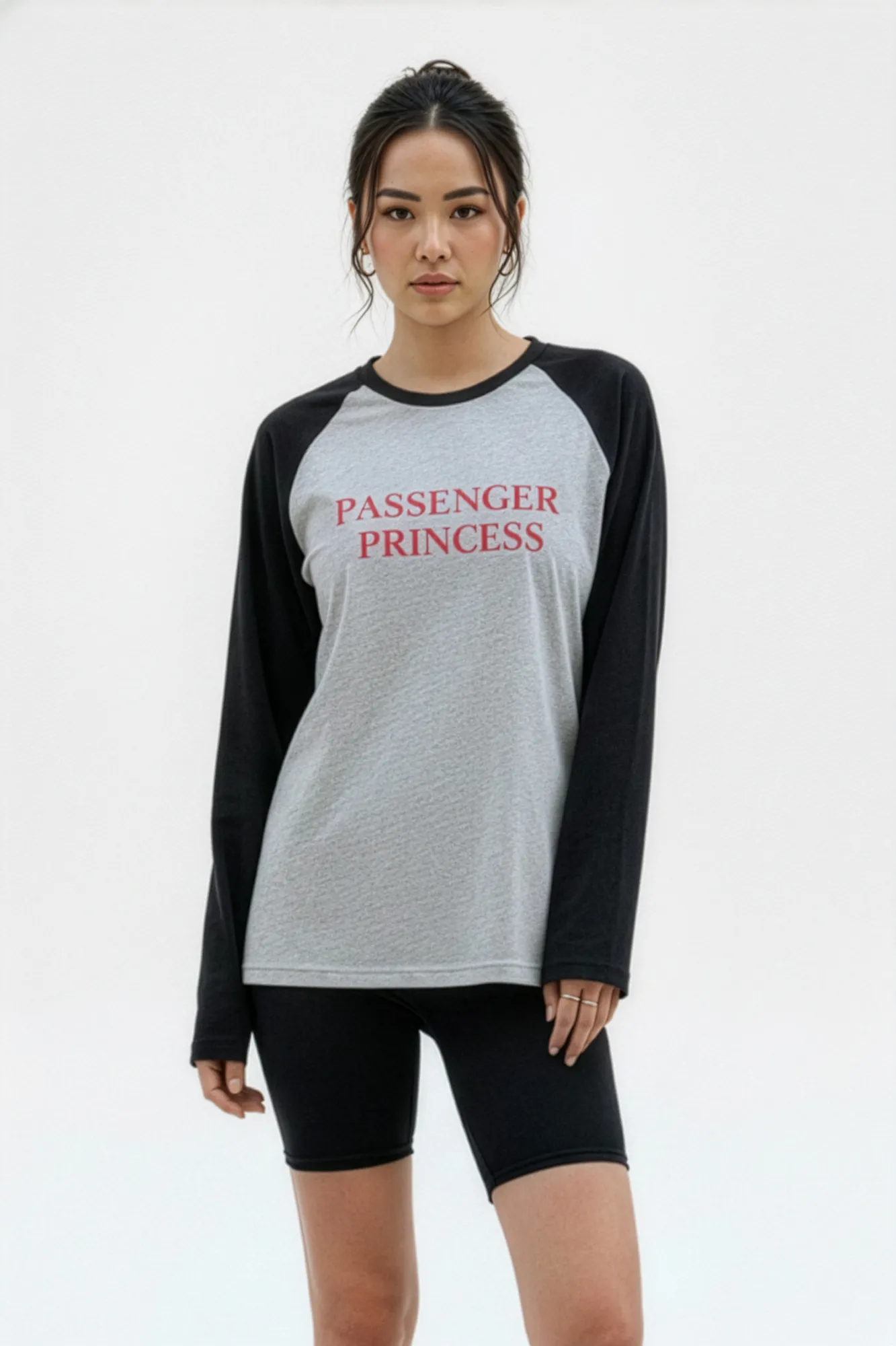 Graphic Printed Contrast Sleeves Tshirt - Image 2