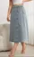 Light Blue Mid Rise Denim Wrap Skirt