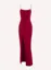 Red Semi Sweetheart Slit Maxi Dress