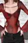 Red Abstract Cut Out Bodysuit