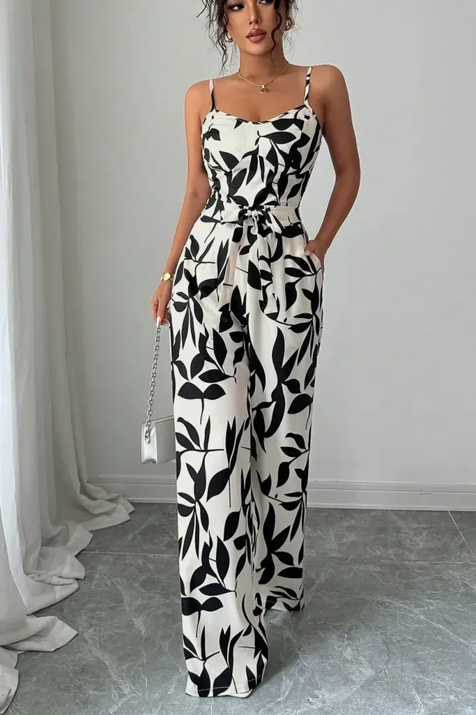 White Scoop Neck Jumpsuit - Image 1