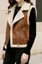 Brown Fleece-Lined Lapel Collar PU Jacket