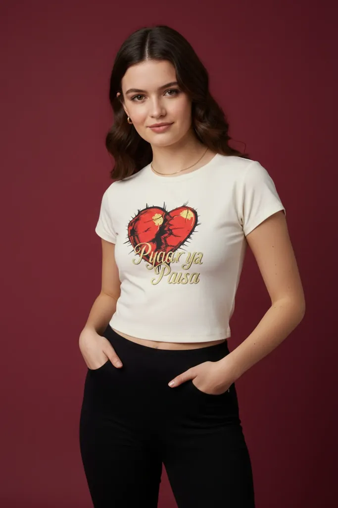White Graphic Crew Neck T-Shirt - Image 1