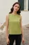Green Solid Tie-Up Neck Top