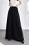 Black Solid Mid Rise Maxi Skirt