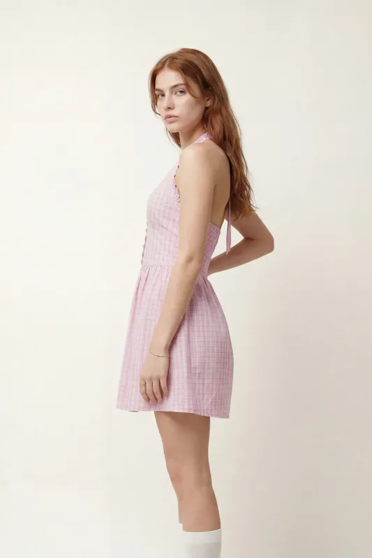 halter neck mini dress summer Sky to Moon Kristen White Halter Mini Dress - Size M main image 0