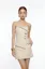 Beige Solid Tube Neck Co-Ord Set
