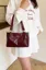 Maroon Solid PU Shoulder Bag
