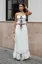 Off White Ruffles Detail Coord Set