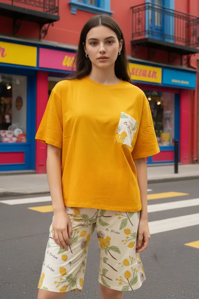 Mid Rise Floral Culottes Coord Set - Image 1