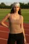 Brown Fitted Scoop Neck Tank Top