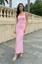Light Pink Square Neck Maxi Dress