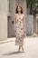 Off White Floral Sqaure Neck Maxi Dress