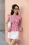 Pink Floral Floral Crew Neck Top