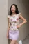 Off White Floral Floral Crew Neck Top