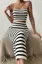 White Striped Tube Co-Ord Set