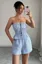 Light Blue Striped Tube Co-Ord Set