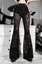 Black Lace Semi Sheer Bootcut Pants