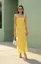 Yellow Solid Ruffled Maxi Dress