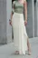 White Mid Rise Draped Maxi Skirt