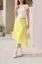 Light Yellow Lace Asymmetric Skirt