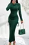 Dark Green Ruched Maxi Dress