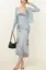 Light Blue Midi Dress With Shrug