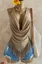 Beige Fringe Halter Neck Top