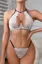 White Lace Cut Out Lingerie Set