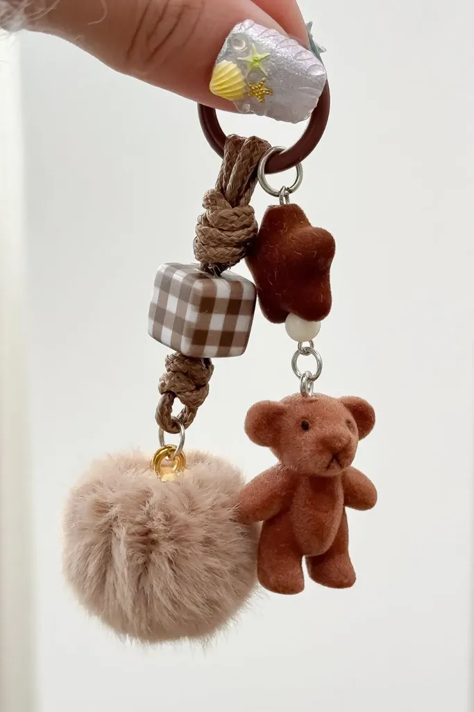 Brown Teddy Bag Charm - Image 1