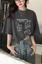 Dark Grey Graphic Crew Neck T-Shirt