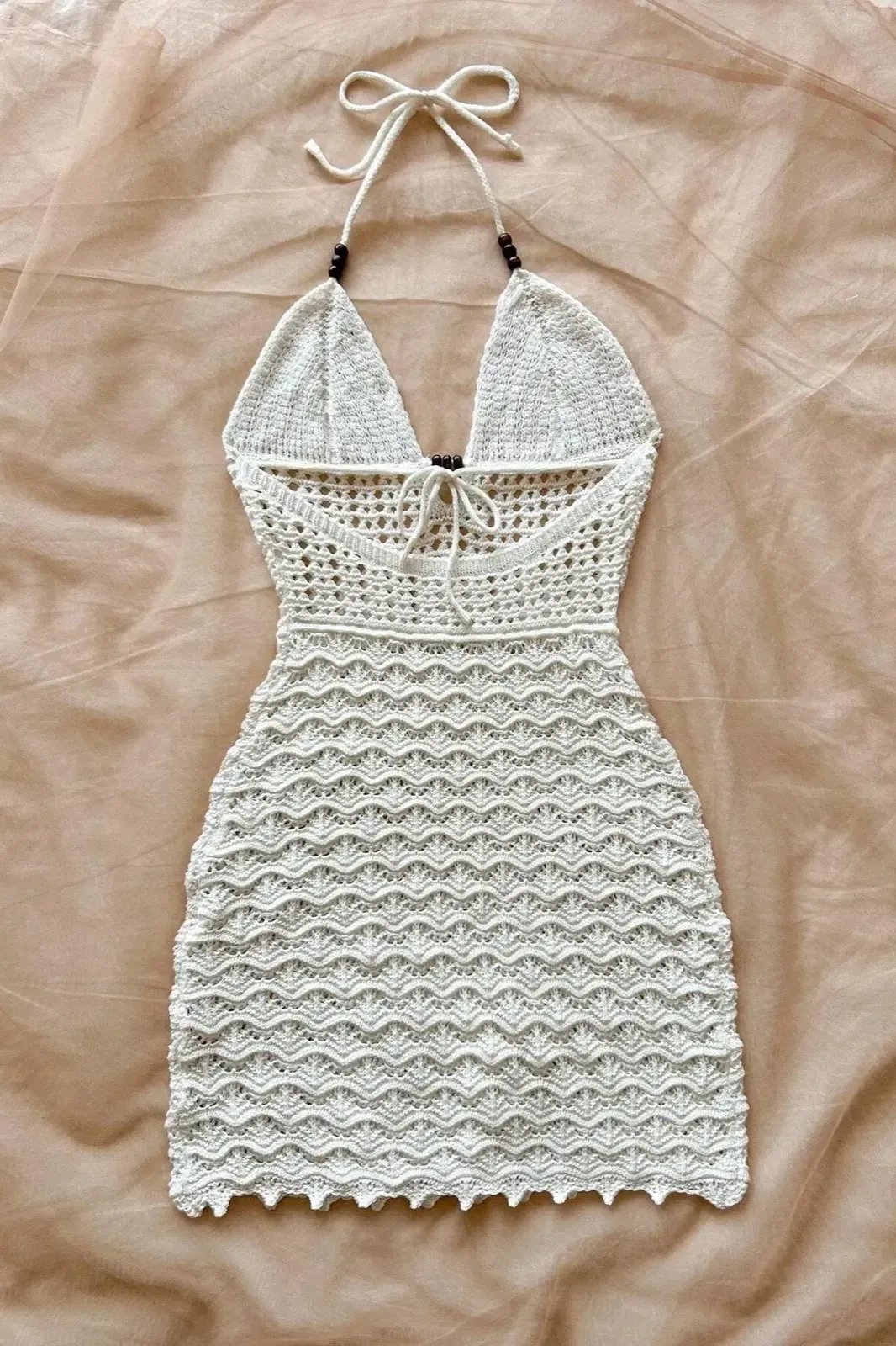white halter crochet mini dress Josanna Crochet Halter Mini Dress | White | Womens